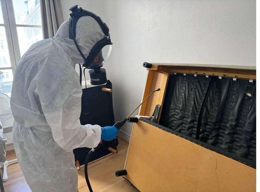 Technicien BioGuard 3D en intervention de traitement de nuisibles